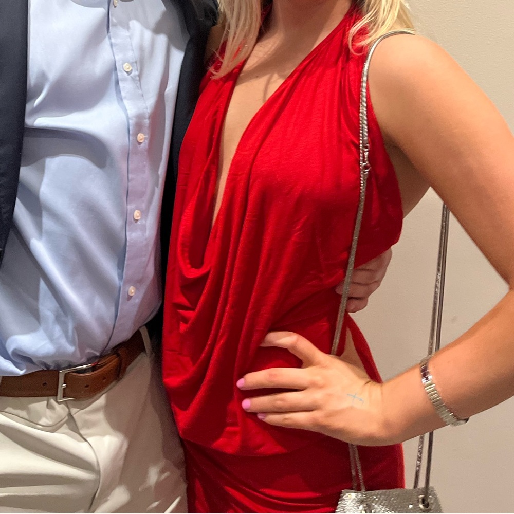 ASOS red cocktail dress